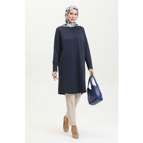 Sefamerve 8712-03 Lacivert Kadın Tunik