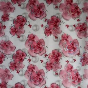 Şeffaf Desenli 1,7 mm 80 cm x 100 cm Pvc Kaymaz Masa Örtüsü