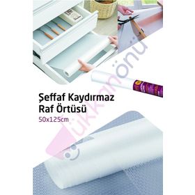 Şeffaf Kaydırmaz 50x125 cm Raf Örtüsü