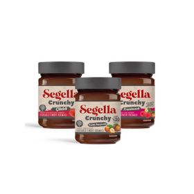 Segella 3x350 gr Çilekli Frambuazlı Doğal Meyve Parçacıklı ve Fındık Parçacıklı Kakaolu Fındık Kreması (3 adet)