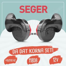Seger 12 V 118 DB ( Tek Fişli ) 2'li Paket Dadat Salyangoz Korna