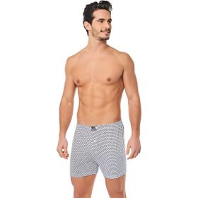 Seher 3'lü Yıldızı Desenli Gri Erkek Boxer