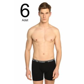 Seher ELF568S0060CCM6 Siyah 6 lı Paket likralı Erkek Boxer