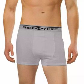 Seher Yıldızı 060 Likralı Paçalı 12 Adet Gri Erkek Boxer