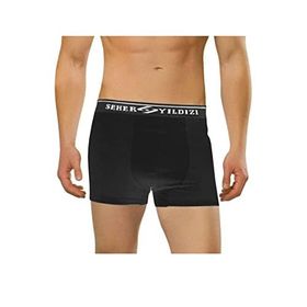 Seher Yıldızı 3'lü Haki Pamuklu Likralı Erkek Boxer