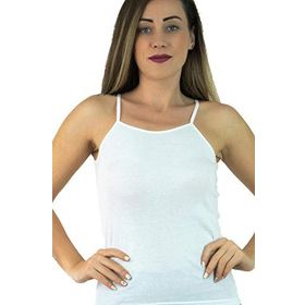 Seher Yıldızı 6'lı Beyaz Ribanalı İp Askılı Kadın Atlet