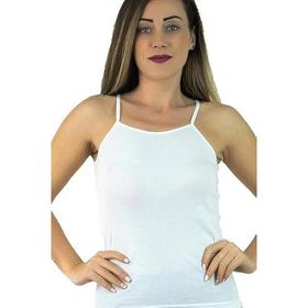 Seher Yıldızı 6'lı Beyaz Ribanalı İp Askılı Kadın Atlet