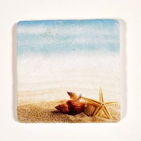 Şeker Portakalım 10 x 10 cm Renkli Dekoratif Figürlü Doğal Taş Gider Kapağı Banyo Süsü Tekli
