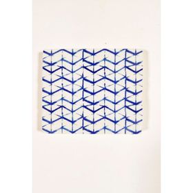 Şeker Portakalım Tekli 10 x 10 cm Beyaz - Mavi Dekoratif Figürlü Doğal Gider Taşı Kapağı Banyo Süsü