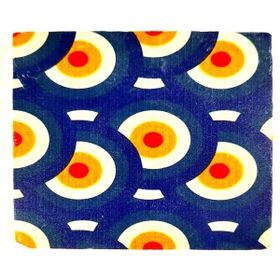 Şeker Portakalım Tekli 10 x 10 cm Koyu Mavi Dekoratif Figürlü Doğal Gider Taşı Kapağı Banyo Süsü