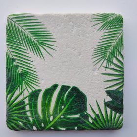 Şeker Portakalım Tekli 10x10 cm Beyaz Dekoratif Figürlü Doğal Taş Gider Kapağı Banyo Süsü