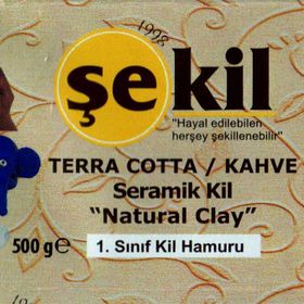 Şekil 500 gr Kahverengi Seramik Kil