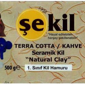 Şekil 500 gr Kahverengi Seramik Kil