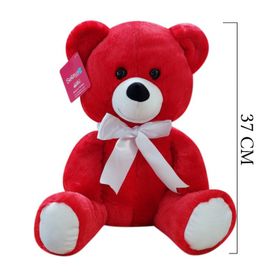 Selay 1178 37 cm Kırmızı Peluş Oturan Ayı