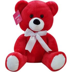 Selay 1178 37 cm Kırmızı Peluş Oturan Ayı