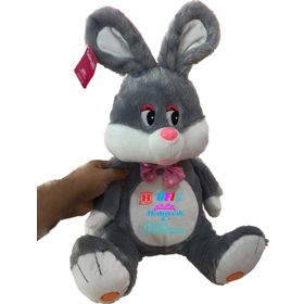 Selay 1261 40 cm Gri Oturan Tavşan Peluş