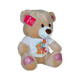 Selay 1695 Kahverengi 46 cm Peluş T-Shirtlü Ayı