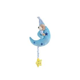 Selay Ay Temalı Müzikli Mavi Ayı 20 cm Peluş Oyuncak