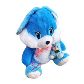 Selay Oyuncak 1269M Mavi 40 cm Tavşan Peluş Oyuncak