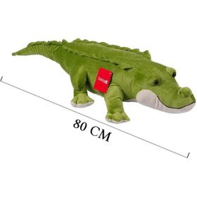 Selay Oyuncak 80 cm Yatan Yeşil Timsah Peluş Oyuncak