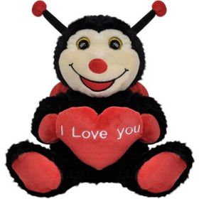 Selay Toys 30 cm Kırmızı Oturan Uğur Böceği Peluş Oyuncak