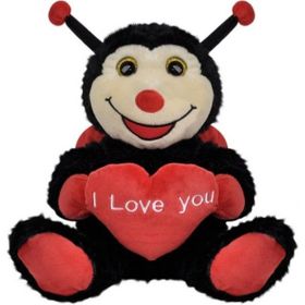 Selay Toys 30 cm Kırmızı Oturan Uğur Böceği Peluş Oyuncak