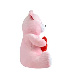 Selay Yumoş Ayı 47 cm Pembe Kalpli Peluş Ayı