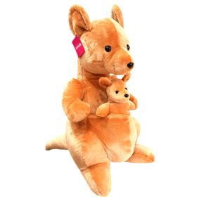 Selaytoys 5225 Kahverengi 100 cm Yavrulu Peluş Kanguru
