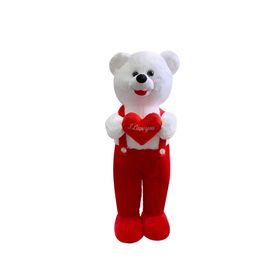 Selaytoys Ayakta Tulumlu 75 cm Kırmızı Ayı Oyuncak