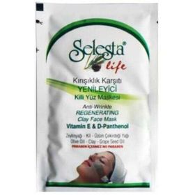 Selesta Life Kırışıklık Karşıtı Yenileyici Killi 15 ml Yüz Maskesi