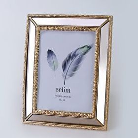 Selim 13x18 Elsira Aynalı Altın Çerçeve