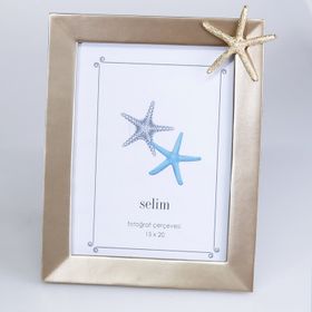 Selim 15x20 Deniz Yıldızı Vizon Altın Çerçeve