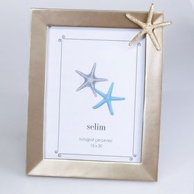 Selim 15x20 Deniz Yıldızı Vizon Altın Çerçeve