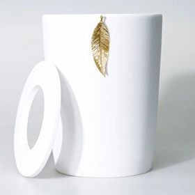 Selim Leaf Beyaz Altın Çöp Kovası