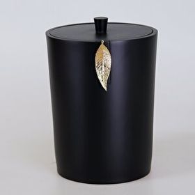 Selim Leaf Siyah Altın Çöp Kovası