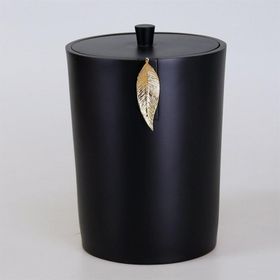 Selim Leaf Siyah Altın Çöp Kovası