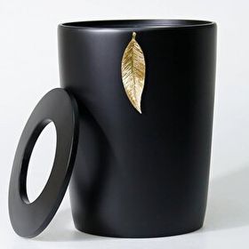 Selim Leaf Siyah Altın Çöp Kovası