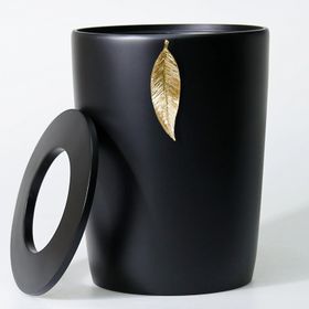 Selim Leaf Siyah Altın Çöp Kovası