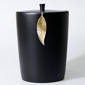 Selim Leaf Siyah Altın Çöp Kovası