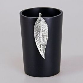 Selim Leaf Siyah Gümüş Diş Fırçalık