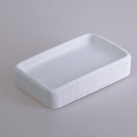 Selim Linen Beyaz Katı Sabunluk
