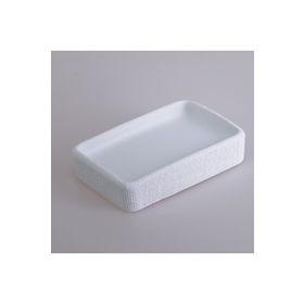 Selim Linen Beyaz Katı Sabunluk