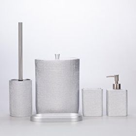 Selim Linen Gümüş Banyo Seti