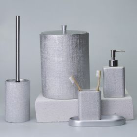 Selim Linen Gümüş Banyo Seti