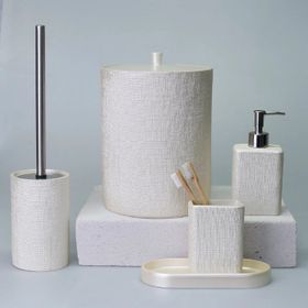 Selim Linen İnci Banyo Seti
