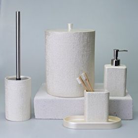 Selim Linen İnci Banyo Seti