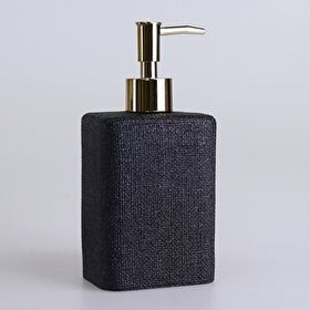 Selim Linen Siyah Sıvı Sabunluk