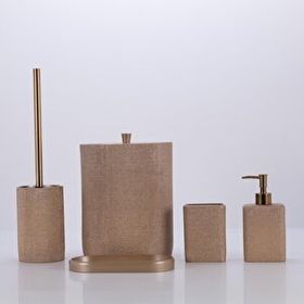 Selim Linen Vizon Banyo Seti