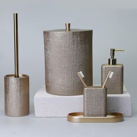 Selim Linen Vizon Banyo Seti