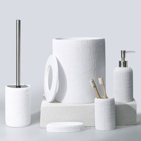 Selim Natural 3 Parça Beyaz Banyo Seti